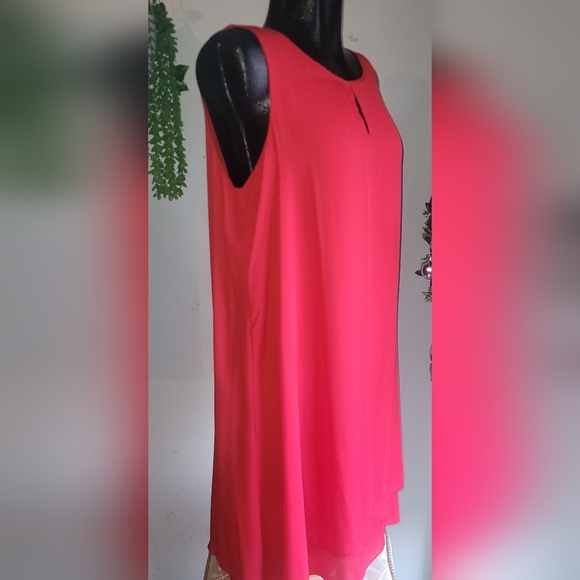 Marie Claire red sleeveless dress Sz.L - Picture 3 of 7